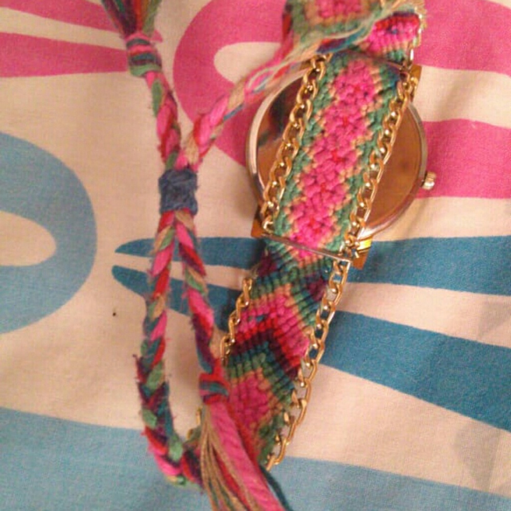 Fashion Handmade Braided Friendship Bracelet Watch - Picture 2 of 2